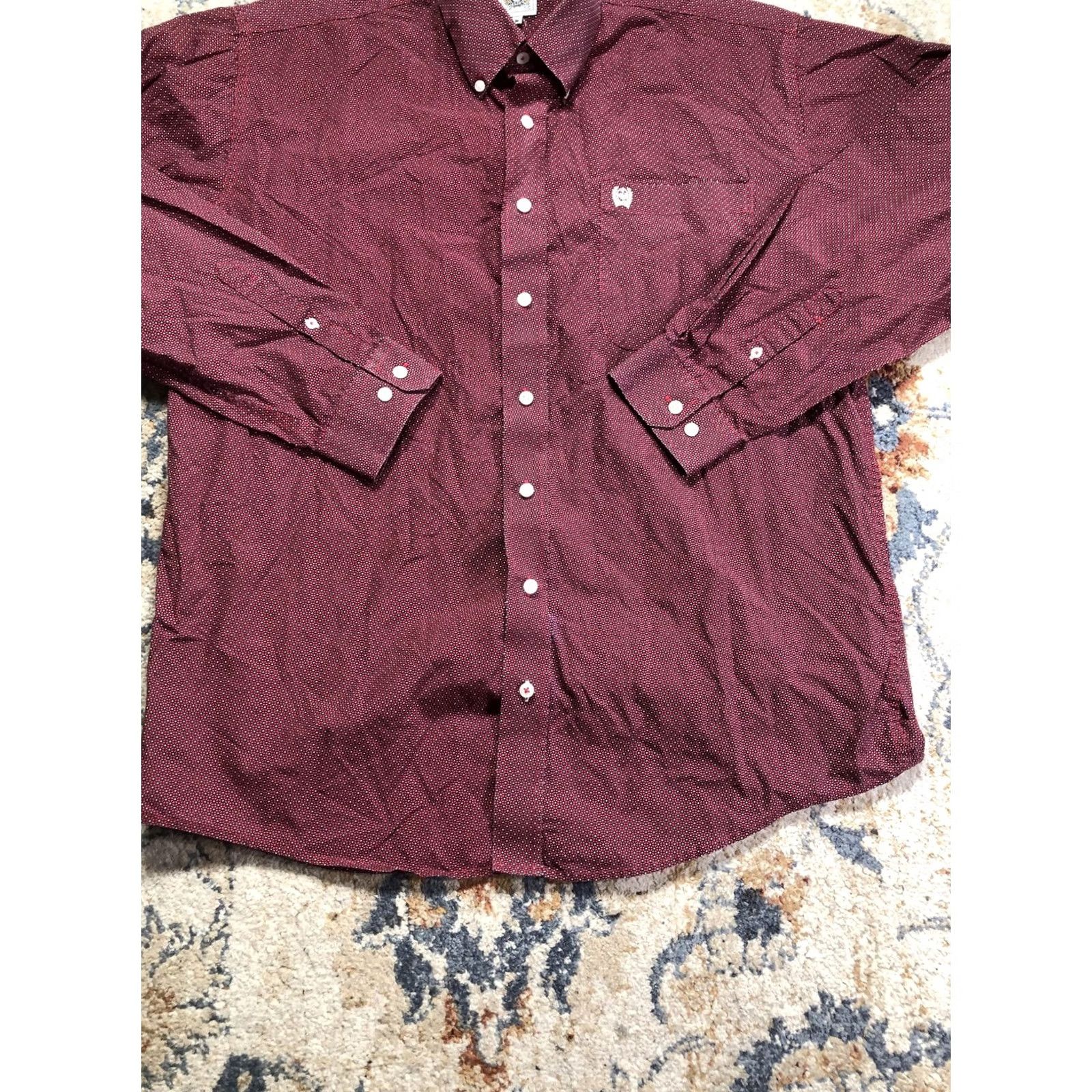 Vintage Cinch Mens M Red Geometric Long Sleeve Button-Down Western Shirt Size US M / EU 48-50 / 2 - 5 Thumbnail