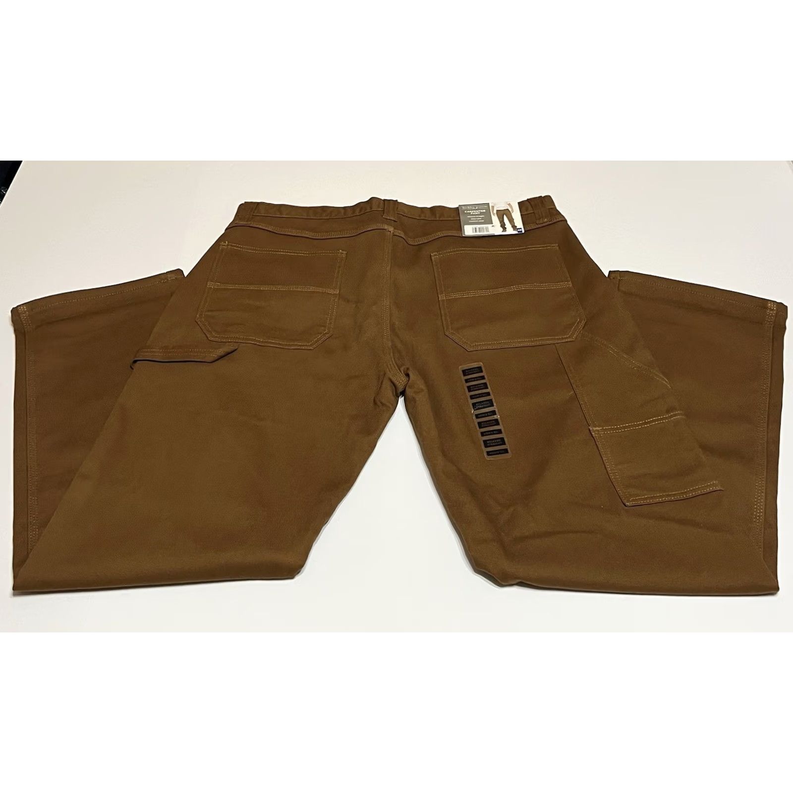 Vintage Berkley Berkley Jensen Carpenter Pants Men 5-Pocket Design Relaxed Cotton Spandex Fleece Lined Brown 38x32 NWT Size US 38 / EU 54 - 2 Thumbnail