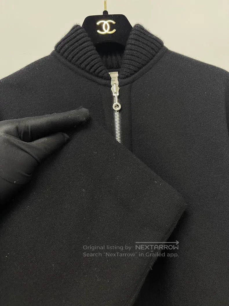 Hermes Hermes Black double-sided long wool coat with H pattern on Size XXS / US 00 / IT 34 - 3 Thumbnail