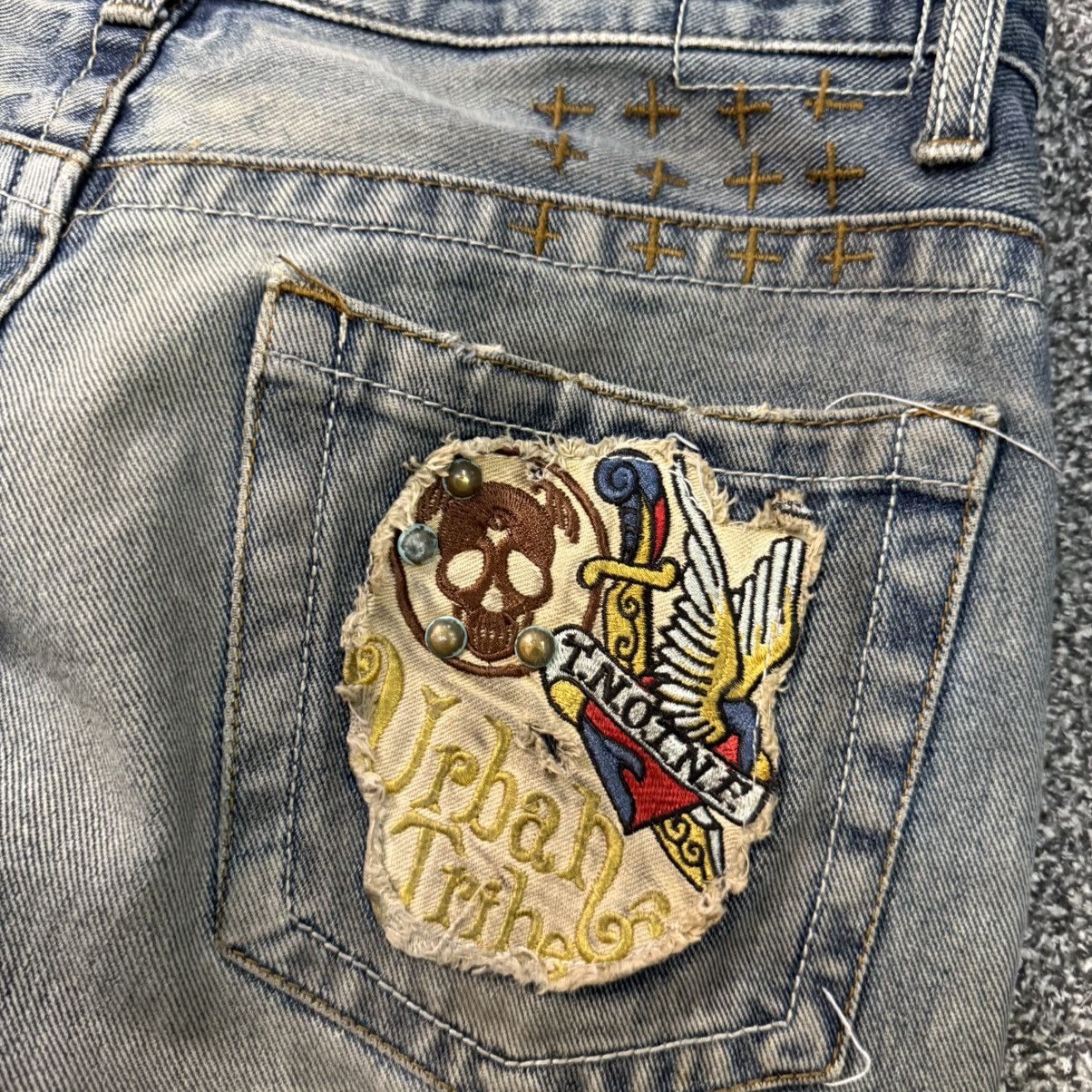 Affliction 🔥 Archival Urban Tribe Distressed Thrashed Punk Jeans Size US 30 / EU 46 - 13 Thumbnail