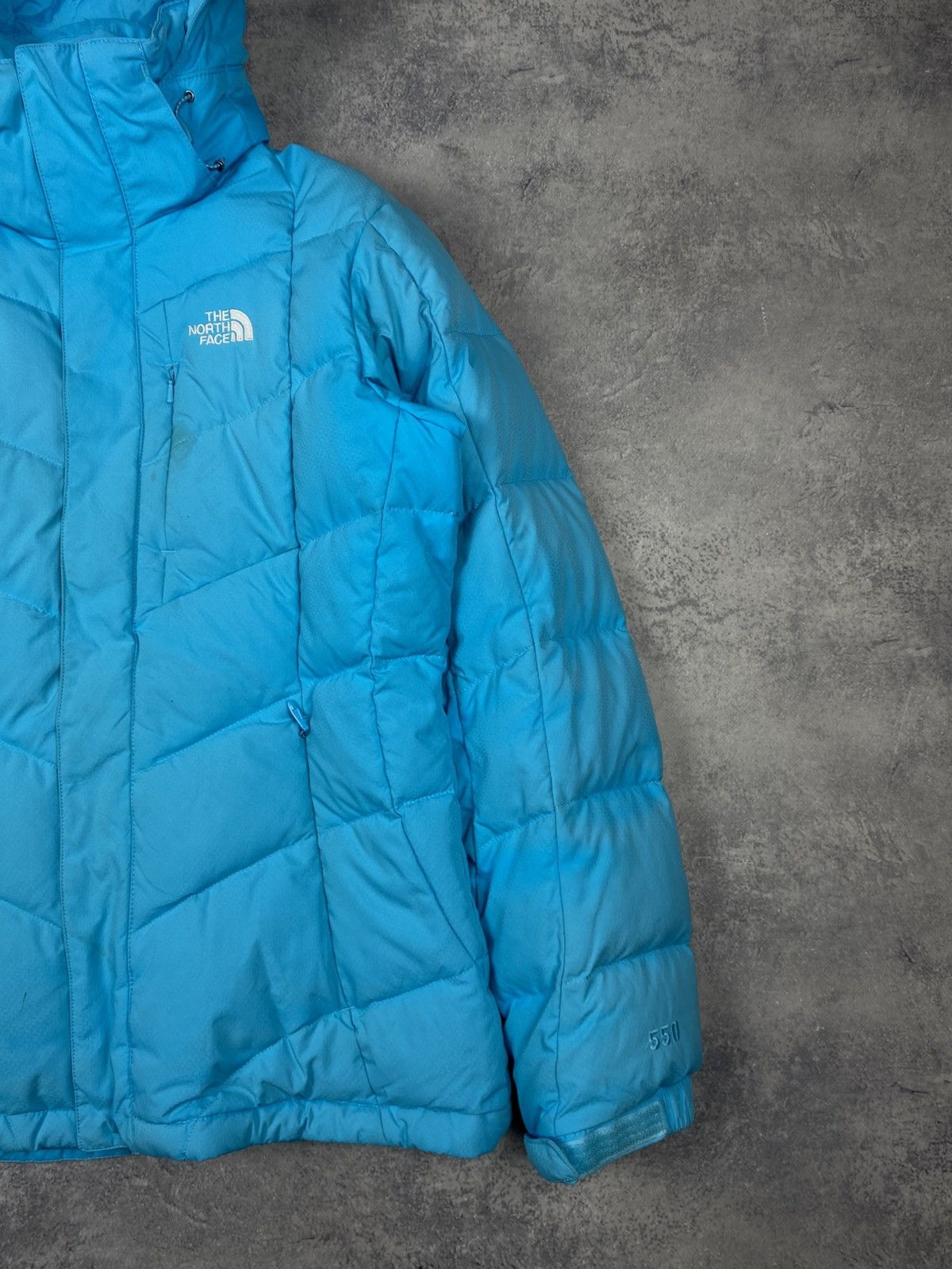 The North Face The North Face 550 Puffer Jacket Blue Fill Hooded Snow Ski Size M / US 6-8 / IT 42-44 - 4 Thumbnail