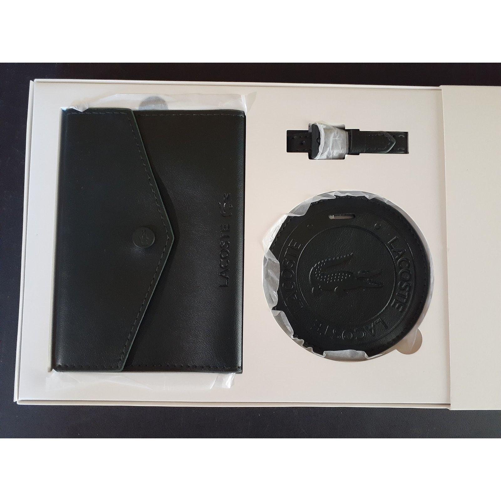 Lacoste LACOSTE Signature Travel Set Passport Holder & Luggage Tag Size ONE SIZE - 1 Thumbnail