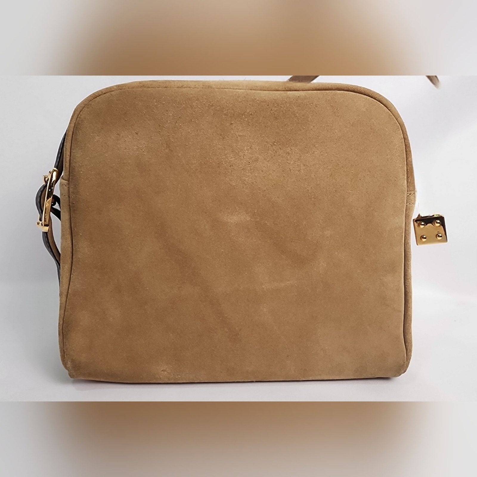 Loewe Loewe Anagram Tan Suede Shoulder Bag w/ dust bag Size ONE SIZE - 7 Thumbnail