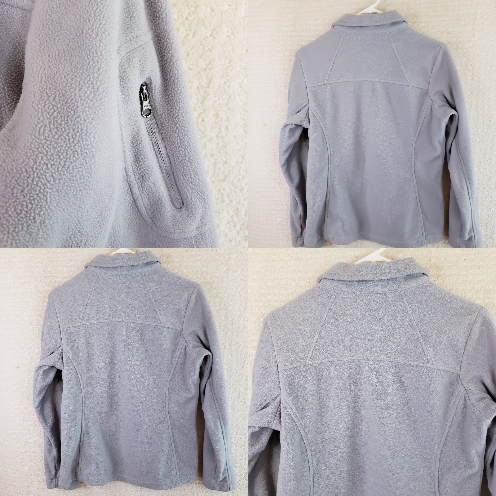 Vintage Columbia Jacket Womens M Gray Softshell Fleece Lined Full Zip Pockets Mock Neck Size M / US 6-8 / IT 42-44 - 8 Thumbnail