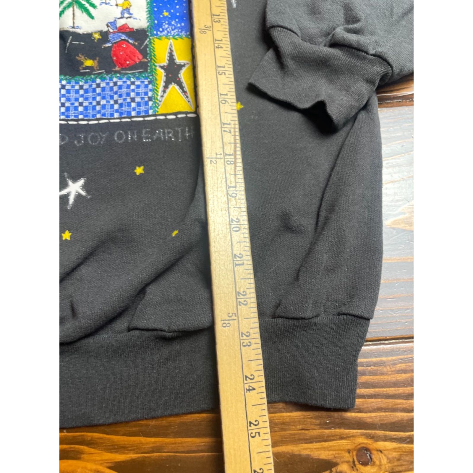 Vintage Bobbie Brooks Sweater Women's XL Black Pull Over Collared Christmas Holiday Shirt? Size XL / US 12-14 / IT 48-50 - 6 Thumbnail
