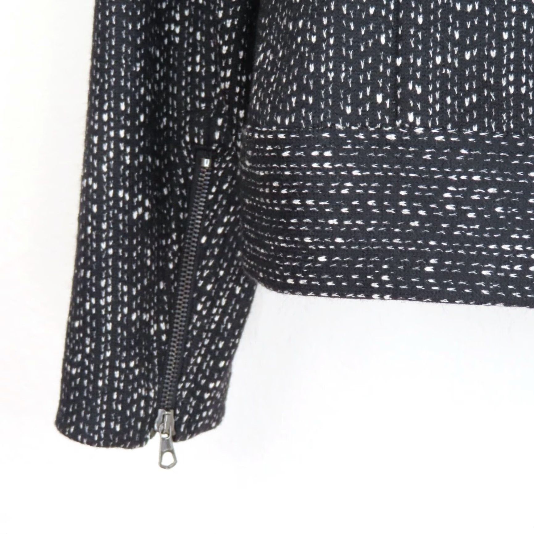 Rag & Bone Rag & Bone Womens Jacket 6 Black Blue Wool Tweed Snap Closure Pockets Zip Shirt? Size M / US 6-8 / IT 42-44 - 4 Thumbnail