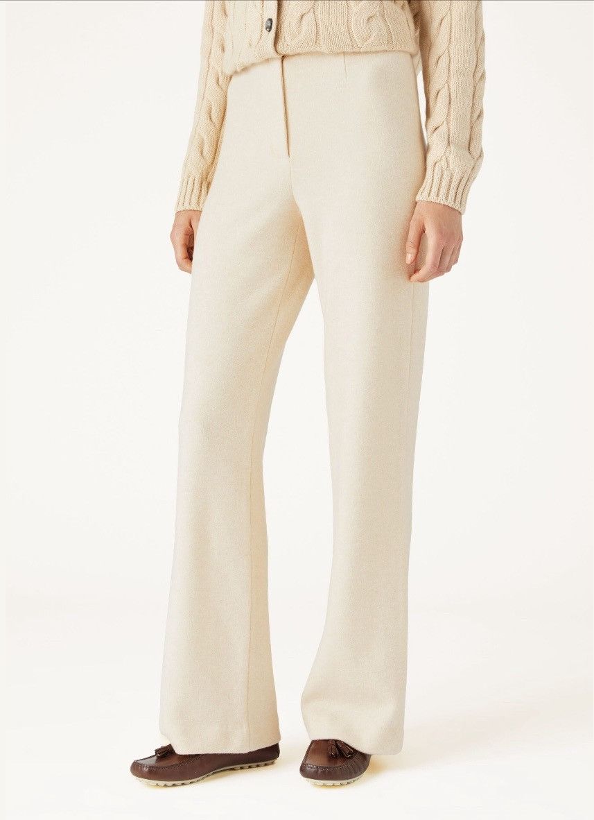 Loro Piana o1srvl11e0825 FAN3498 Robin Pant in Cream Size 27" / US 4 / IT 40 - 2 Thumbnail