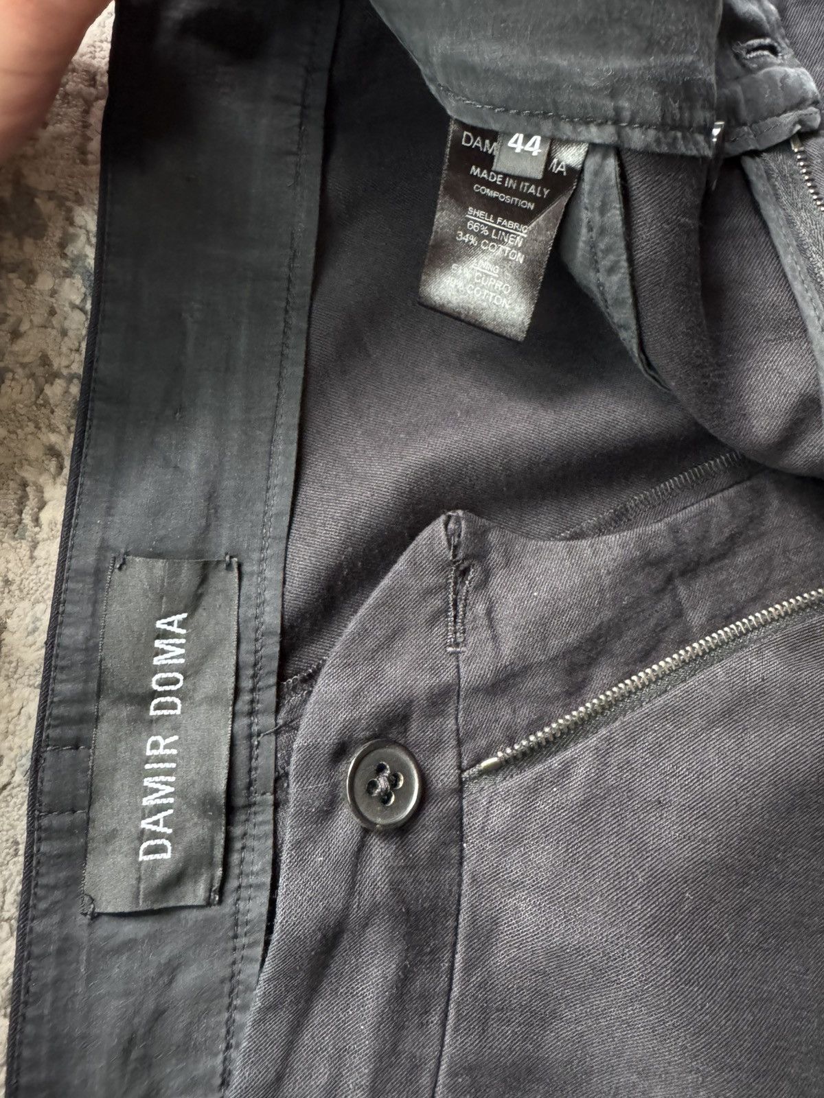 Damir Doma Damir Doma Linen/Leather Asymmetrical Pants Size 44 Size US 44 / EU 60 - 9 Thumbnail