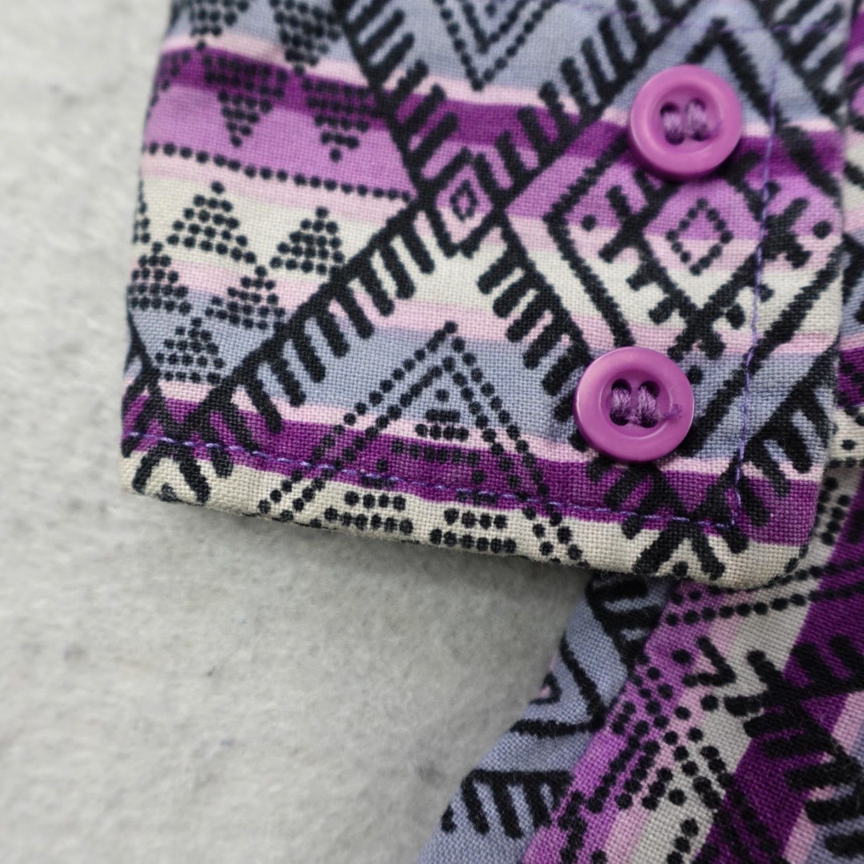 Roper VINTAGE Roper Shirt Mens XL Purple Southwestern Aztec Western Rodeo Geometric Button-Up 1970s 80s Mens Apparel Size US XL / EU 56 / 4 - 6 Thumbnail