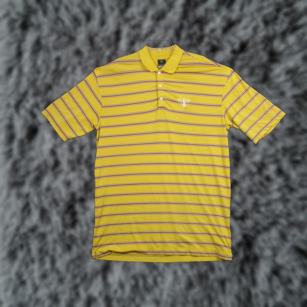 Nike Nike Dri-FIT UV Polo Shirt Mens XL Yellow Stripe Golf Size US XL / EU 56 / 4 - 1 Thumbnail