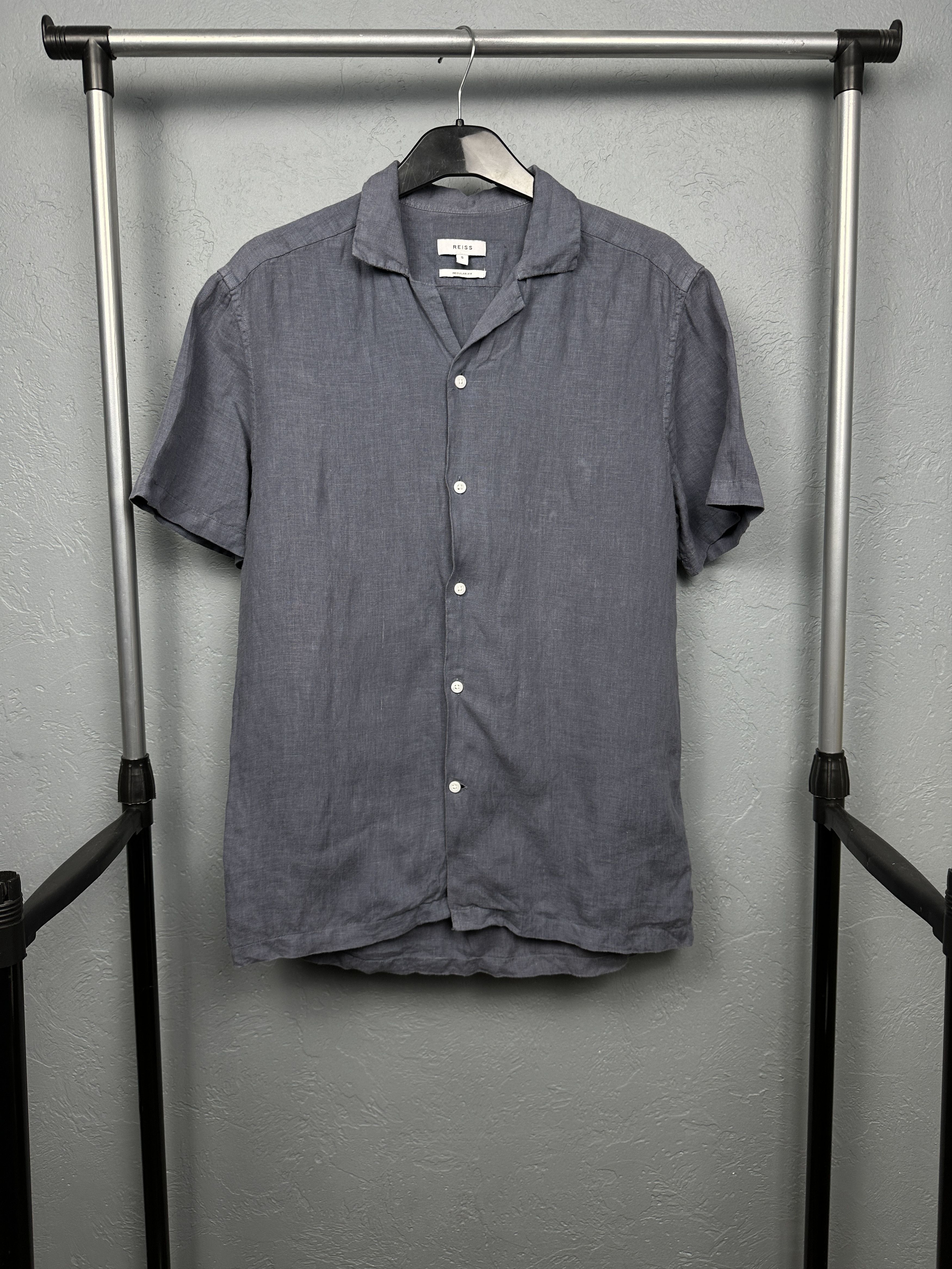 Reiss Reiss Mens Linen Short Sleeve Shirt Size US S / EU 44-46 / 1 - 1 Thumbnail