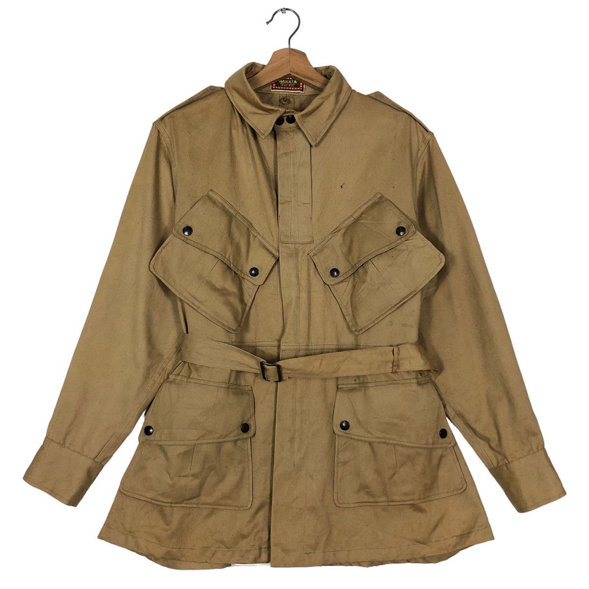Japanese Brand Vintage Cargo Inspector Jacket Slant Pocket Military Nakata Size US L / EU 52-54 / 3 - 1 Thumbnail