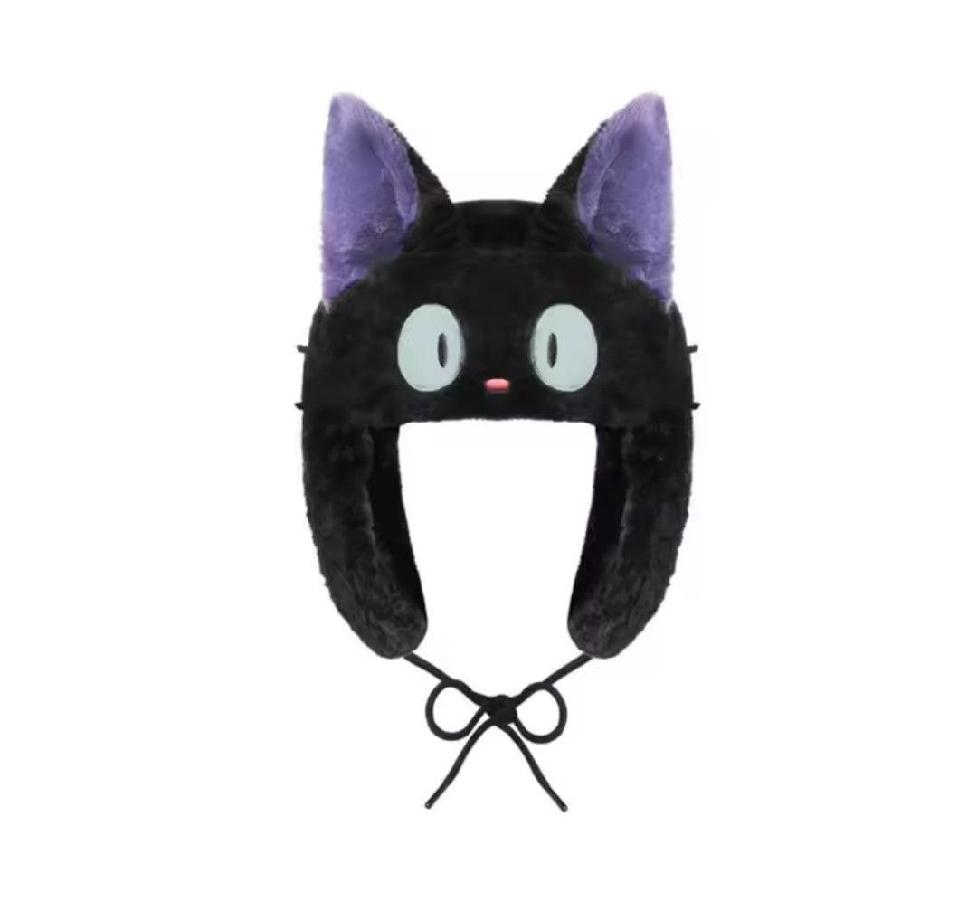 Japanese Brand × Vintage Black Cat Hat Ushanka Hat Cute Winter Hat Size ONE SIZE - 1 Thumbnail