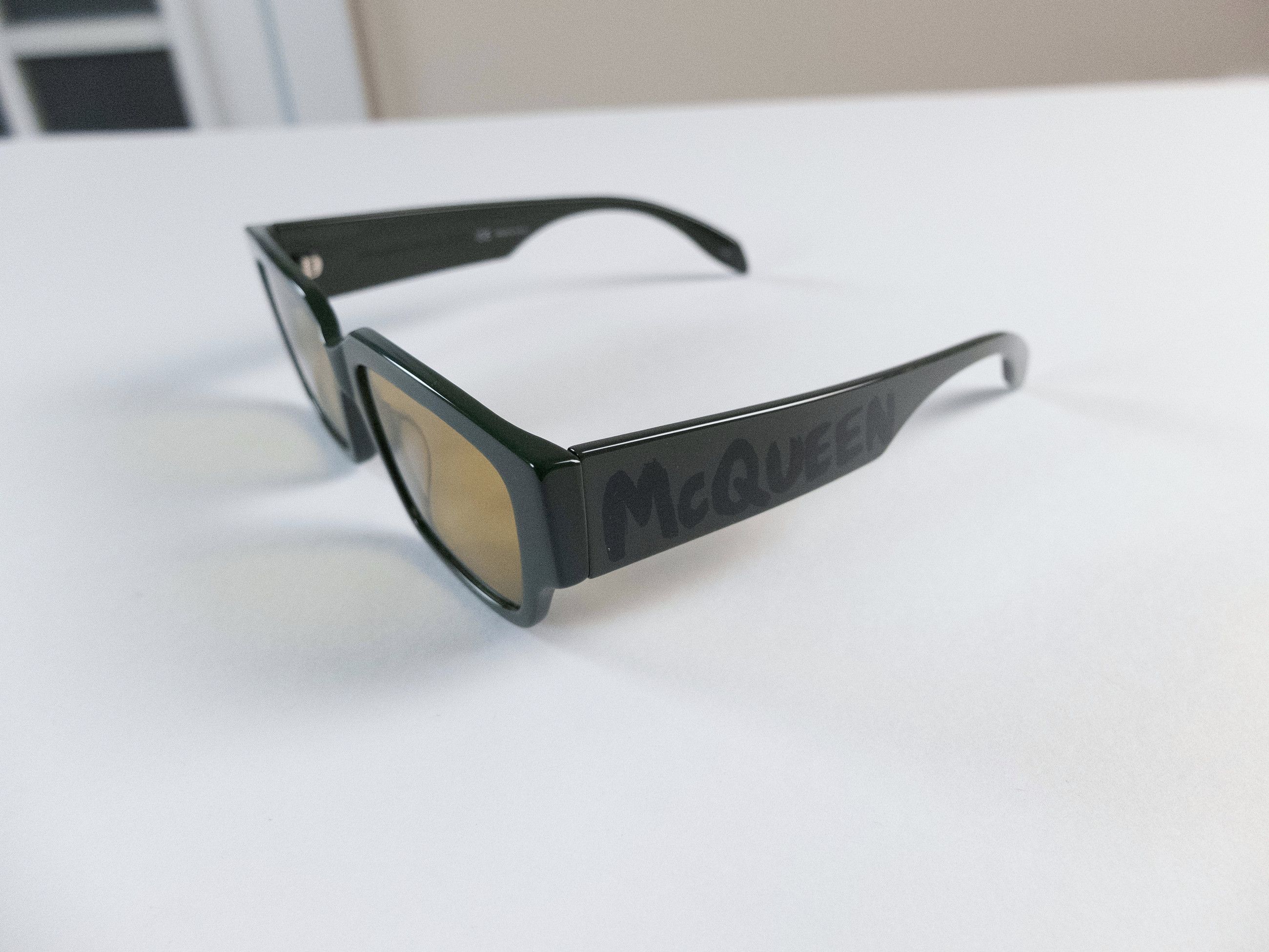 Alexander McQueen ALEXANDER MCQUEEN green square frame acetate sunglasses q Size ONE SIZE - 6 Thumbnail