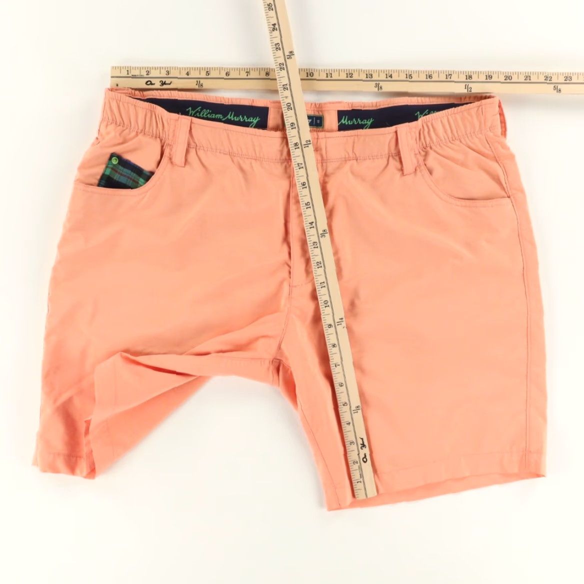 Vintage William Murray Shorts Men's 40 Peach Stretch Polyester Shell Chino Size US 40 / EU 56 - 3 Thumbnail