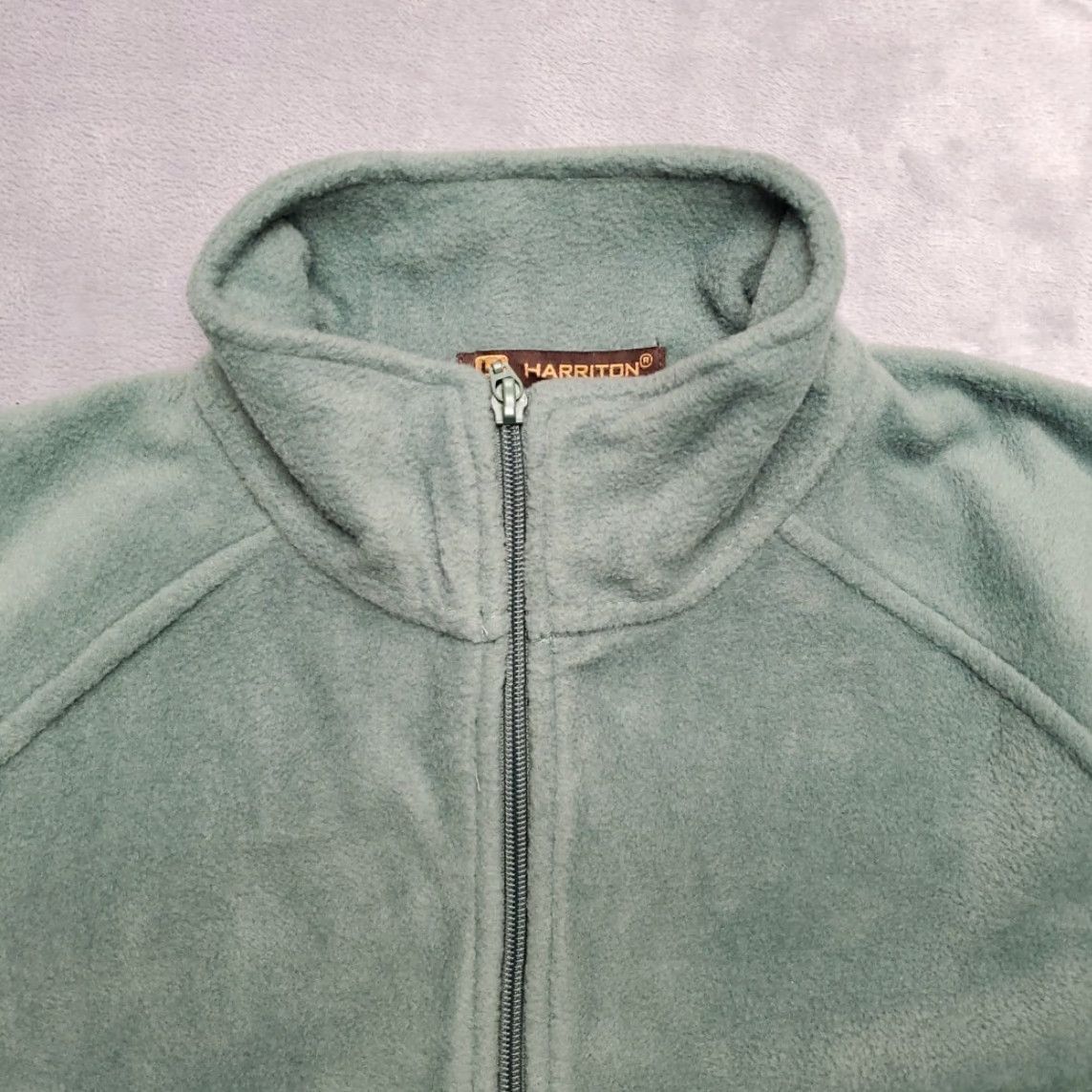 Vintage VINTAGE Harriton Jacket Womens XL Green Full Zip Fleece 100% Polyester Soft Warm Comfort Size XL / US 12-14 / IT 48-50 - 3 Thumbnail