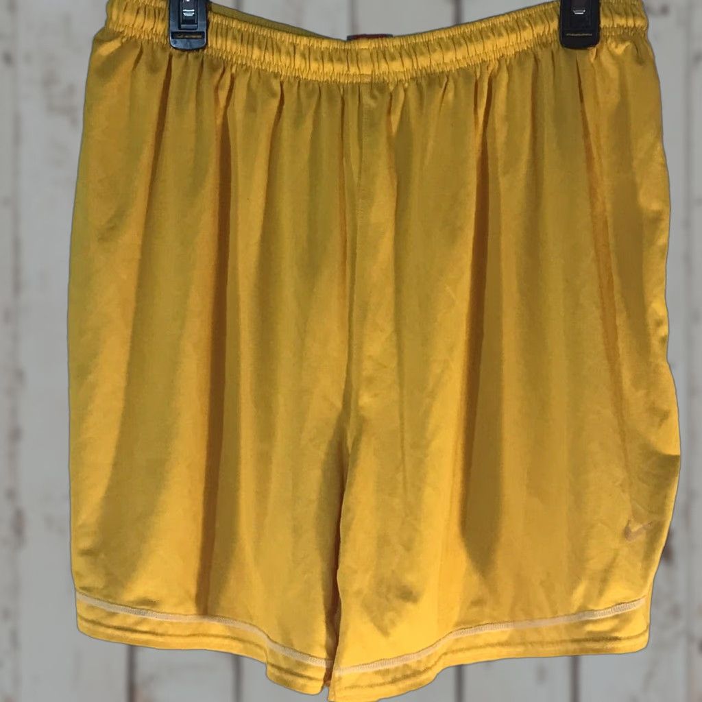Nike Nike Dri-Fit Yellow Athletic Shorts Mens XL Elastic Waist Drawstring Activewear Size US 36 / EU 52 - 1 Thumbnail