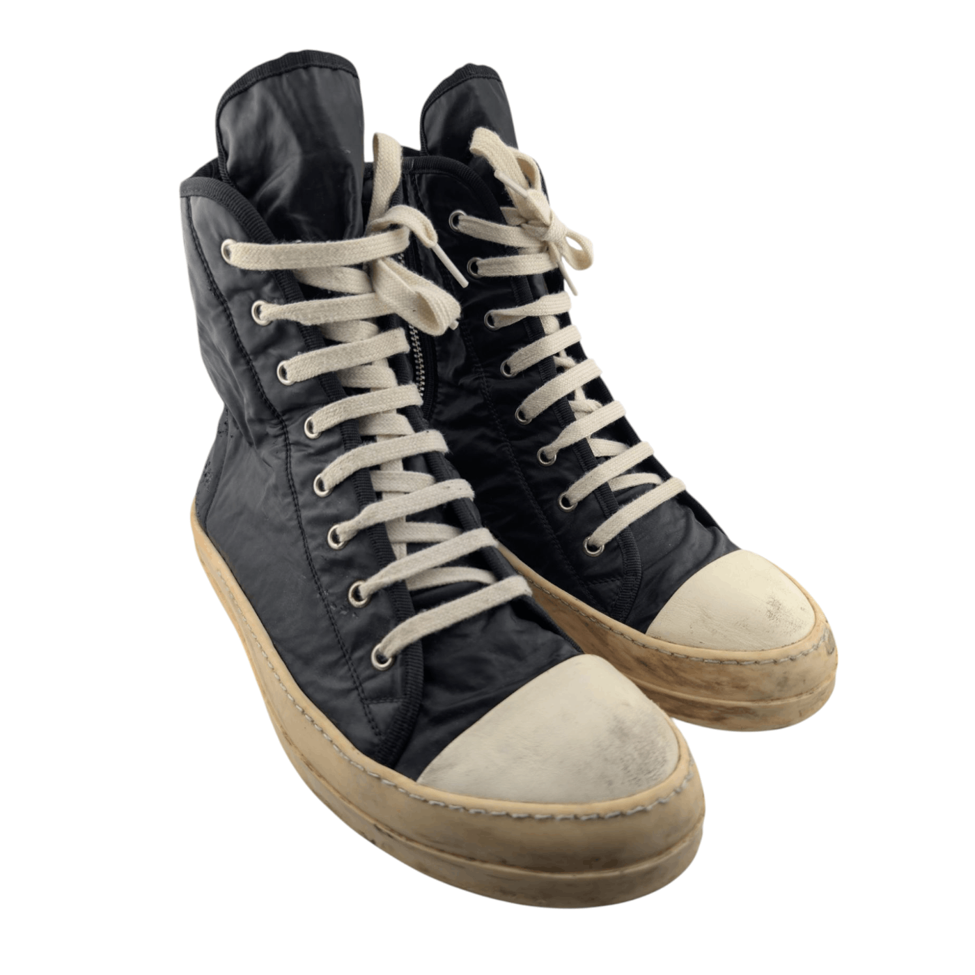 Rick Owens Drkshdw [40] Nylon High Top Ramones Sneakers