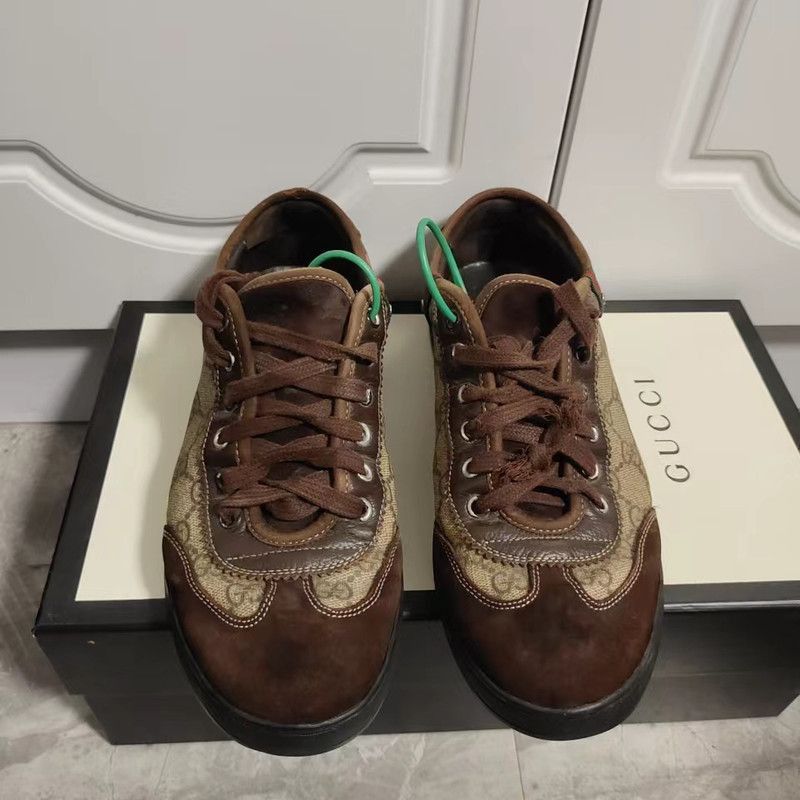 Gucci Gucci GG Suede Casual Sneakers in Dark Brown -2508 Size US 7.5 / EU 40-41 - 2 Thumbnail
