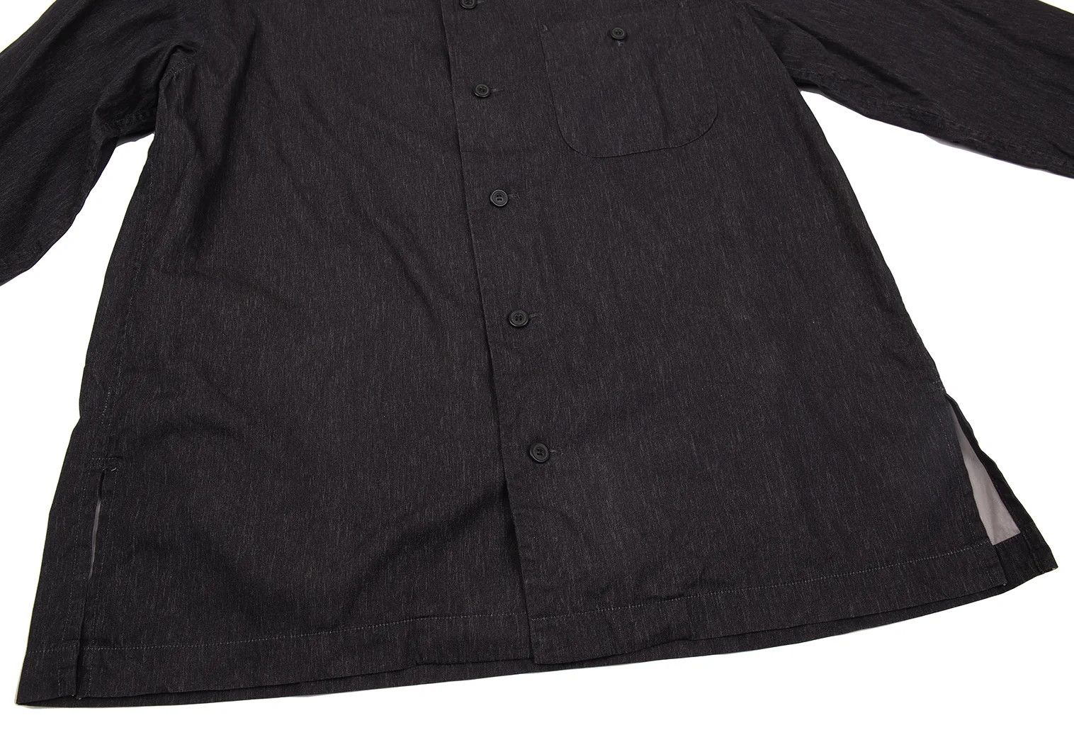 Issey Miyake Cotton Denim Shirt in Charcoal, Size M Size US M / EU 48-50 / 2 - 11 Thumbnail