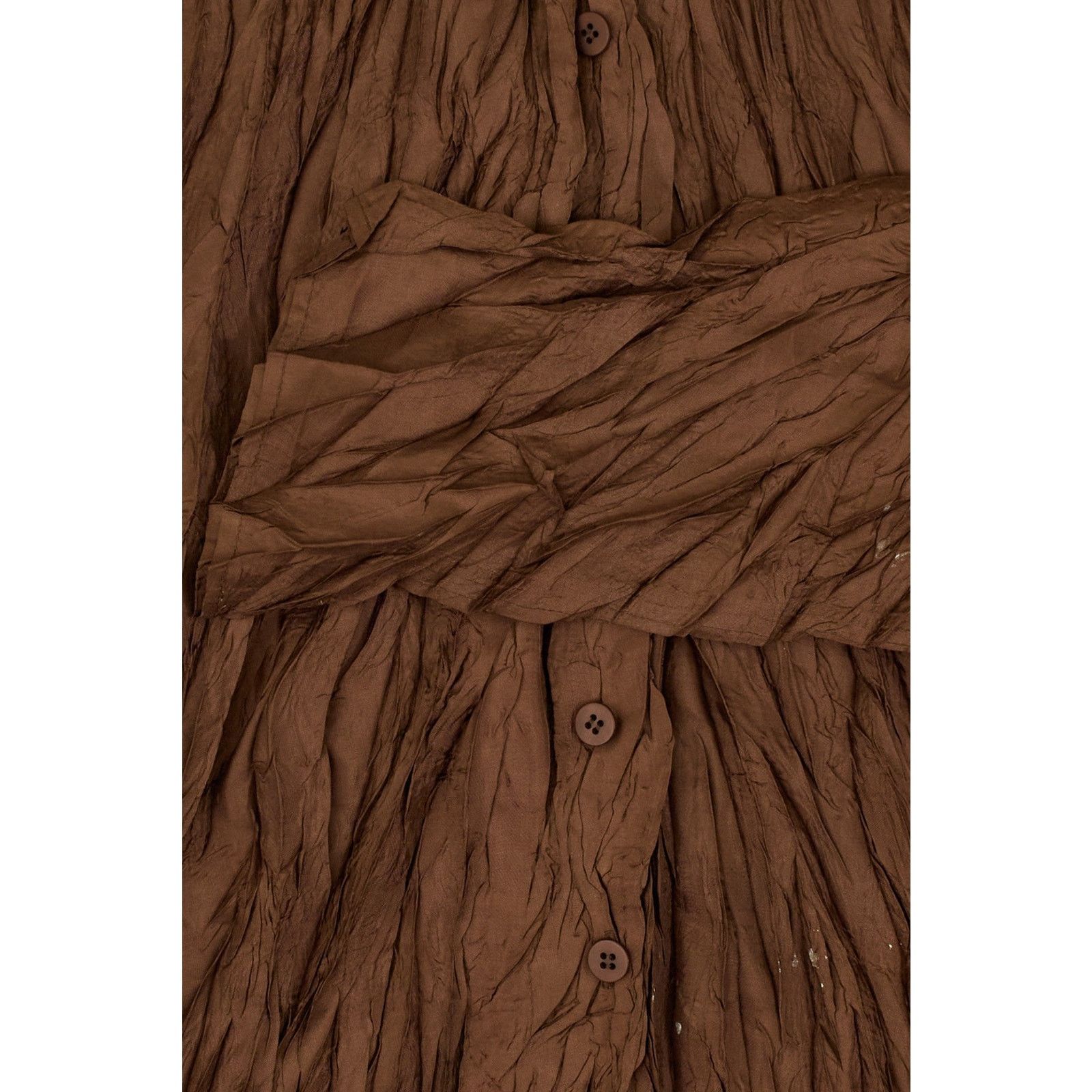 Issey Miyake Pleats Please Brown Long Sleeve Top Size L / US 10 / IT 46 - 3 Thumbnail