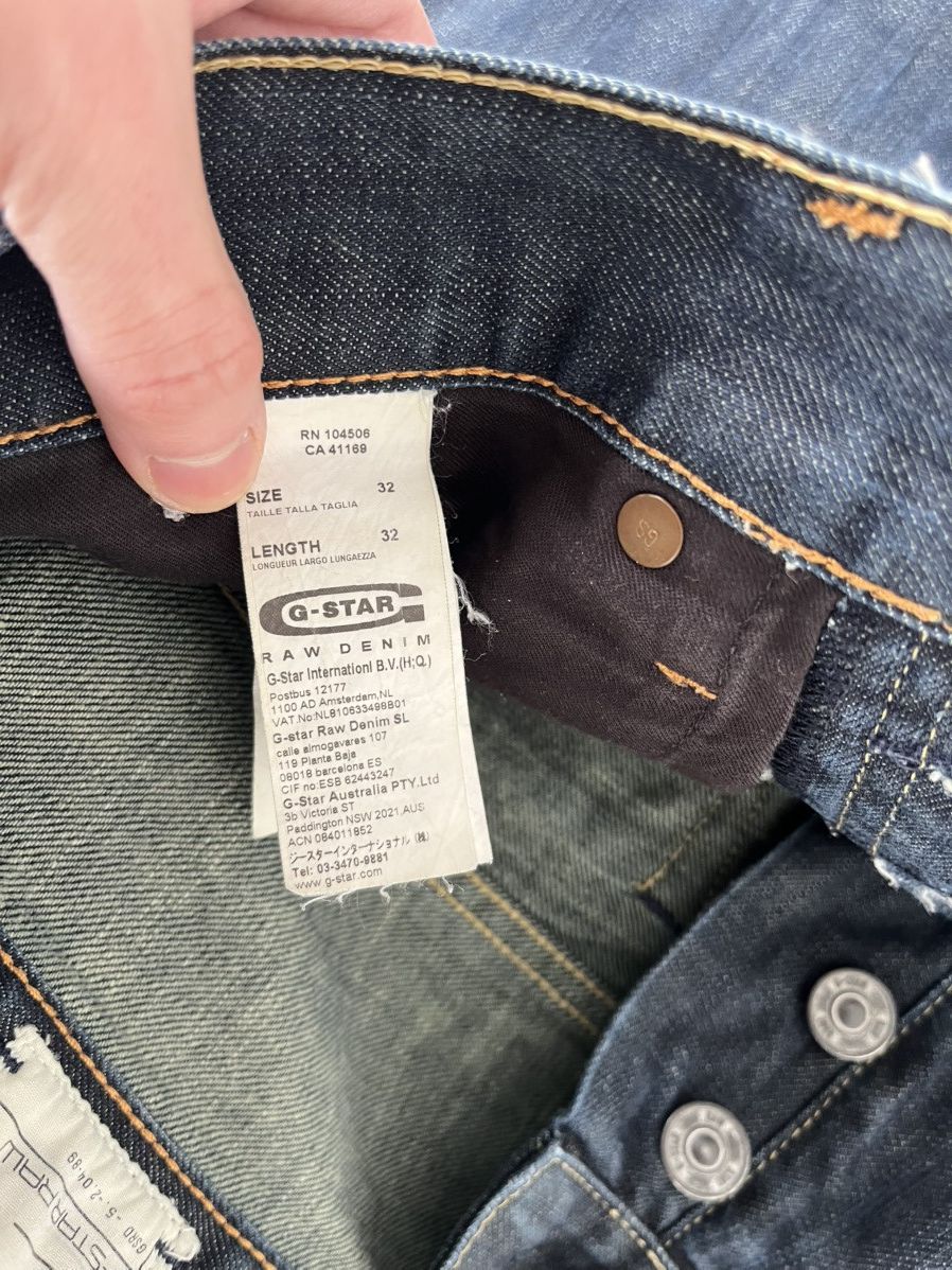 G-Star Vintage G Star Raw navy denim jeans y2k edwin style Size US 32 / EU 48 - 6 Thumbnail