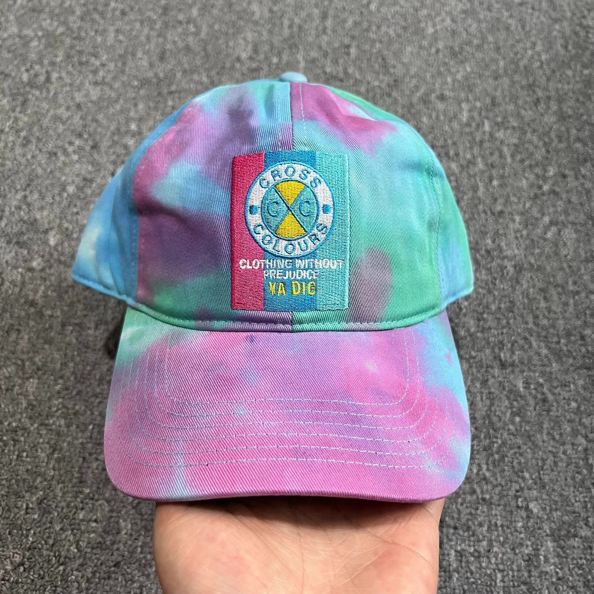 Cross Colours Cross Colours Embroidered Tie-Dye Curved Brim Baseball C Q7 Size ONE SIZE - 1 Thumbnail