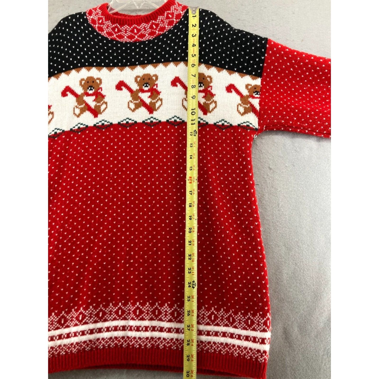 Vintage Vintage Sweetbriar Men's Christmas Sweater Medium Red Teddy Bears Pullover Holiday Winter Knit Glamour Geometric 90s Size US M / EU 48-50 / 2 - 6 Thumbnail