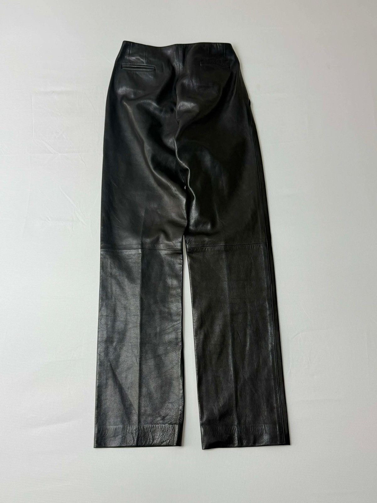 Gucci Gucci by Tom Ford 1997 Belted Leather Wide Pants Size 26" / US 2 / IT 38 - 2 Thumbnail