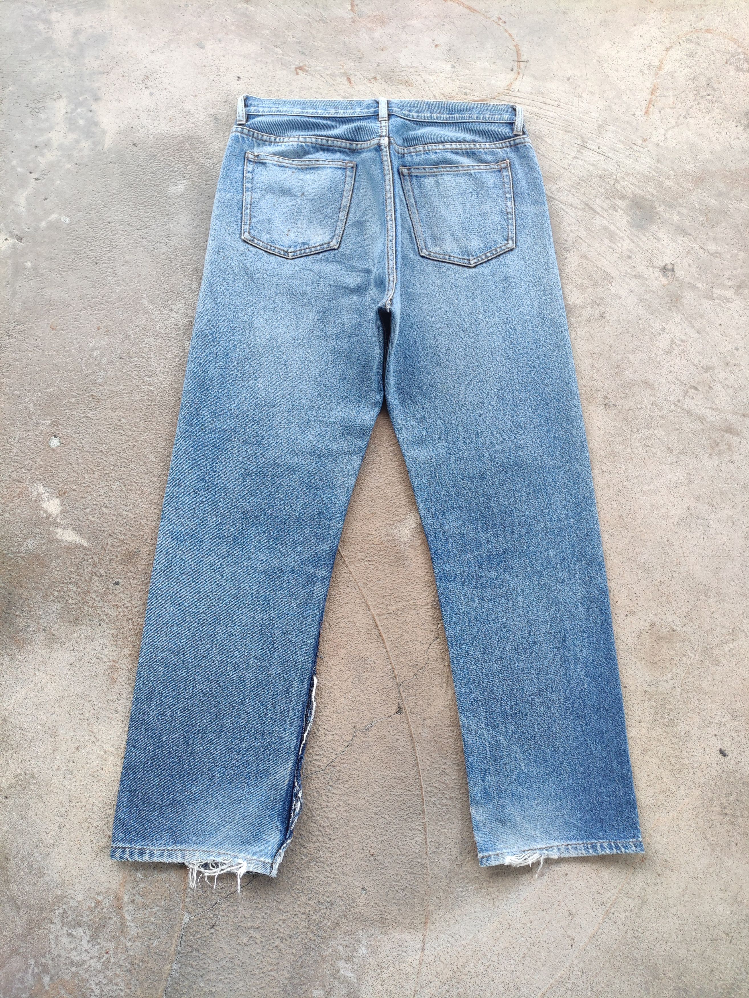 A.P.C. Vintage APC Button Selvedge Jean Distressed Faded Denim Size US 33 - 8 Thumbnail