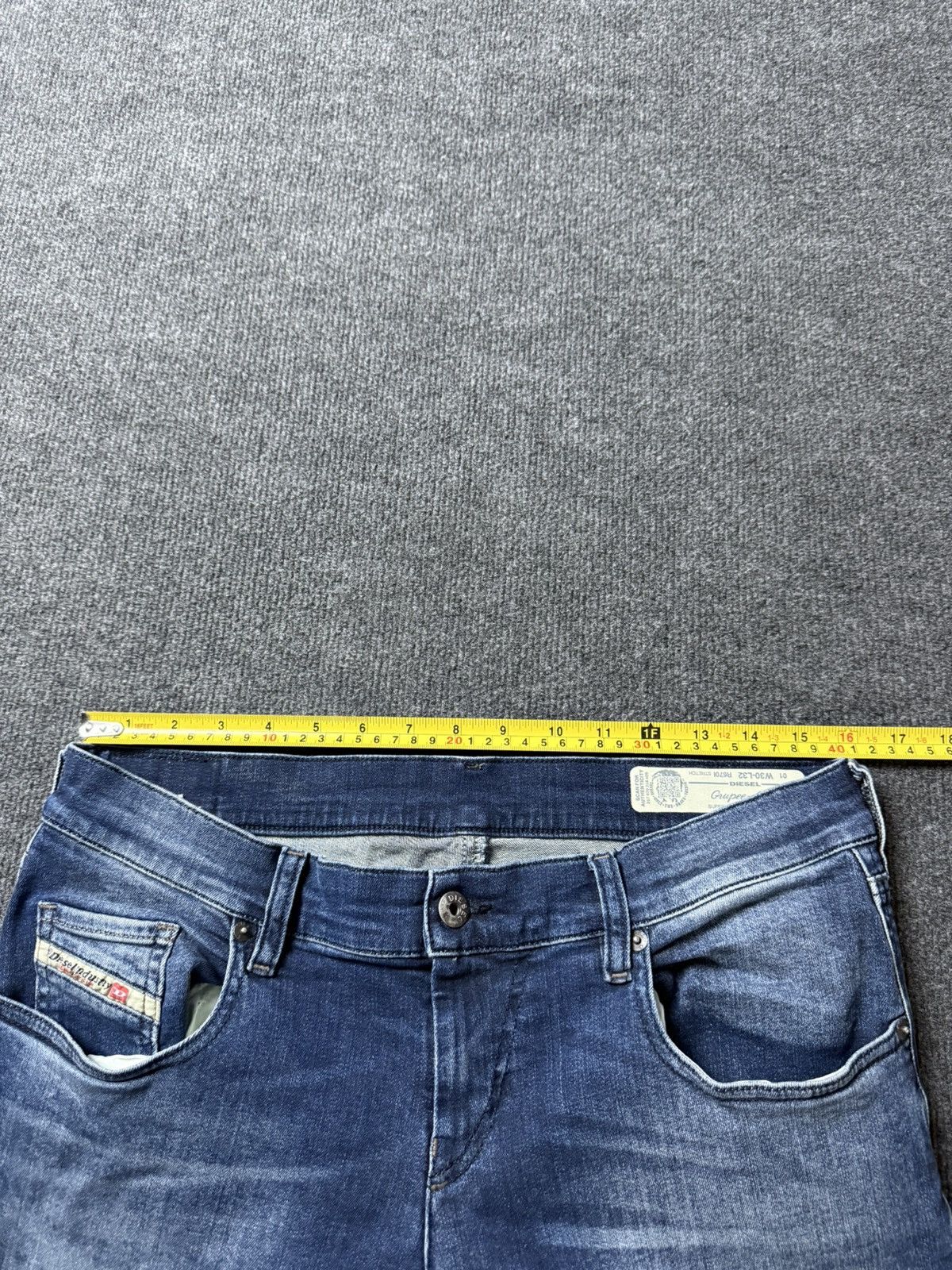 Diesel Luxury 00s Y2K Diesel Grupee-Ankle Super Slim Skinny Jeans Size 30" / US 8 / IT 44 - 19 Thumbnail