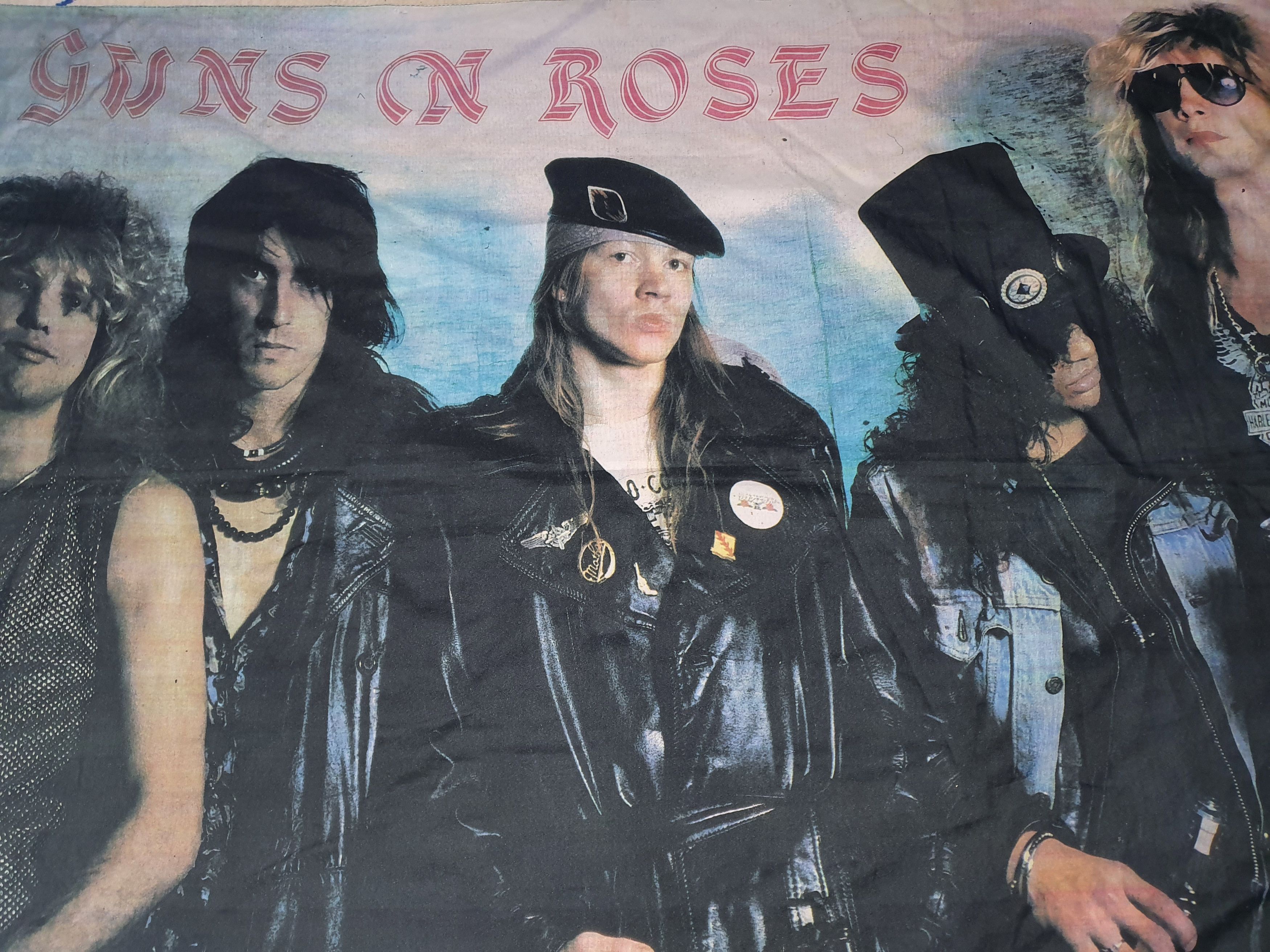 Band Tees × Guns N' Roses × Vintage 90s Guns n Roses flagposter Size ONE SIZE - 2 Thumbnail