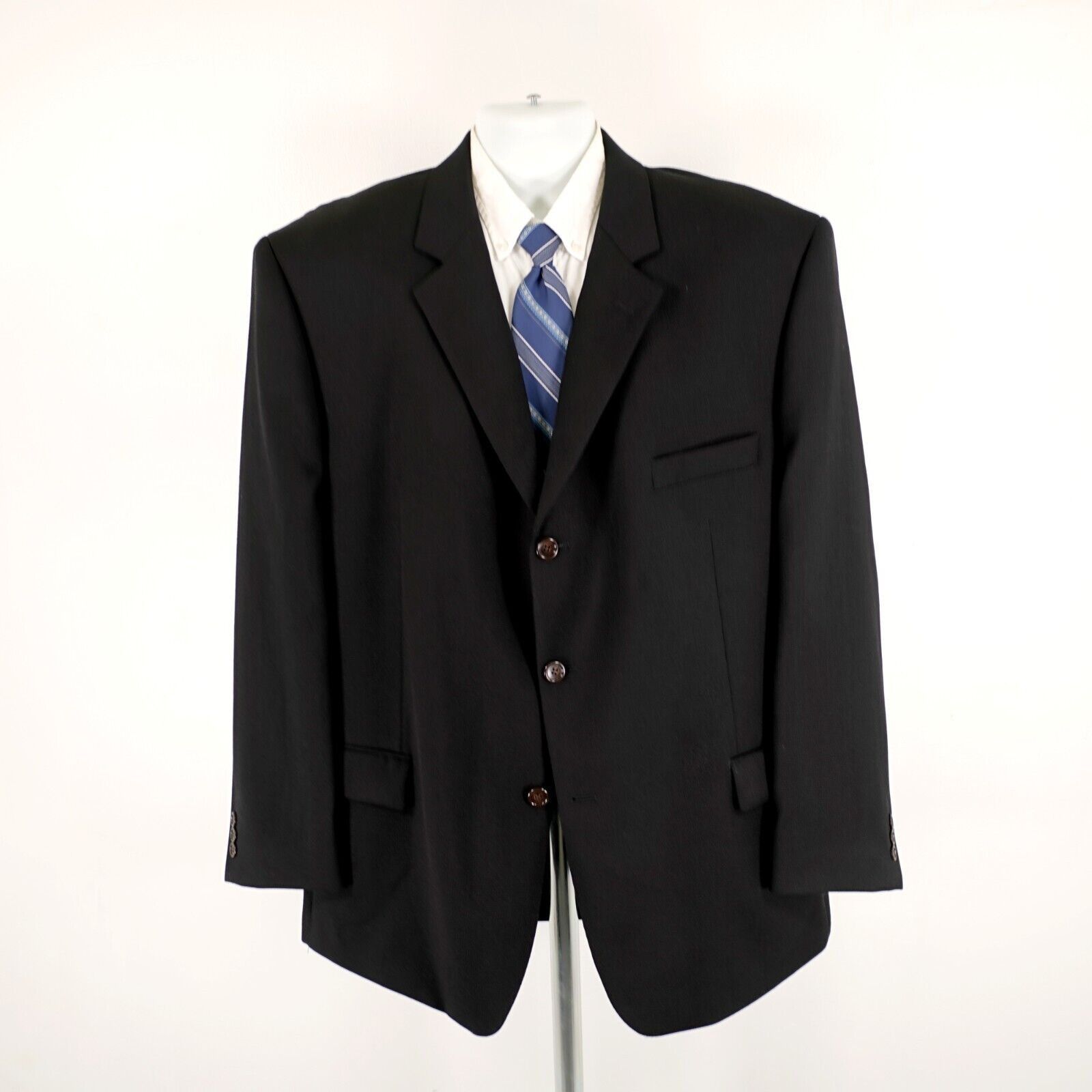 Joseph & Feiss Joseph & Feiss International Thick Textured Wool Black 44R S Size 44R - 4 Thumbnail