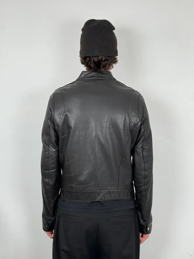 Emporio Armani AW2005 Emporio Armani Biker Black Lines Leather Jacket Size US M / EU 48-50 / 2 - 3 Thumbnail