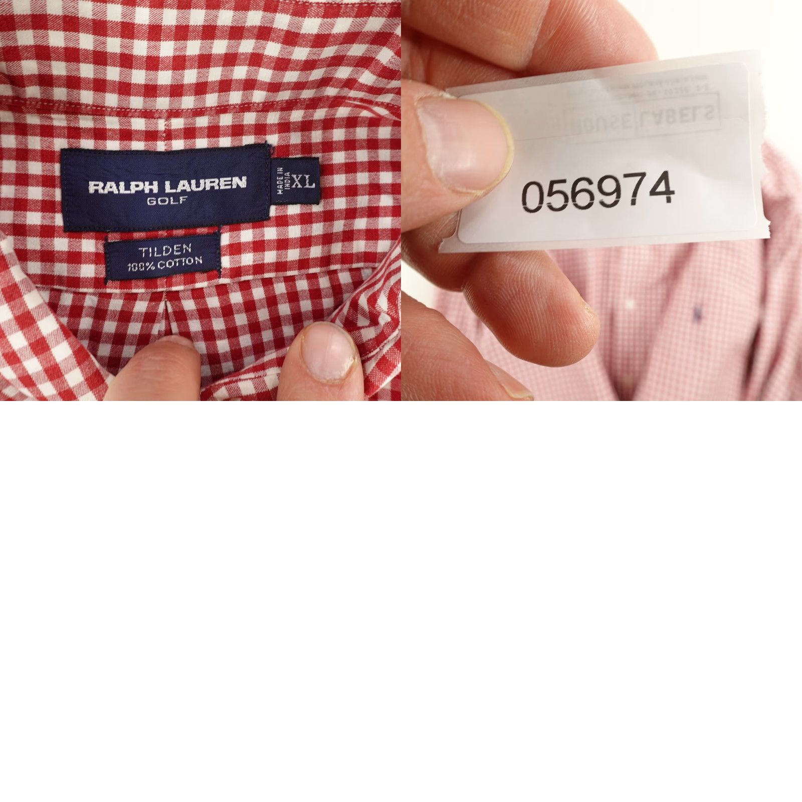 Ralph Lauren Ralph Lauren Shirt XL Red White Gingham Plaid Pony Button Up Tilden Golf Mens Size US XL / EU 56 / 4 - 8 Thumbnail