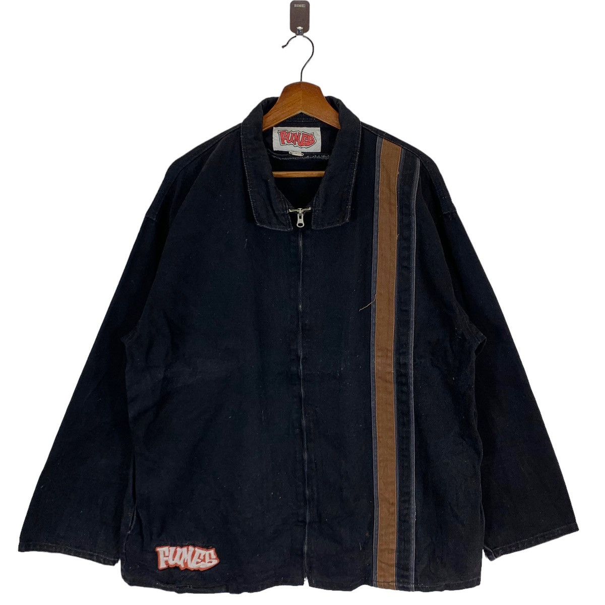 Vintage VINTAGE FUMES DENIM BLACK ZIPPER JACKET Size US M / EU 48-50 / 2 - 1 Thumbnail