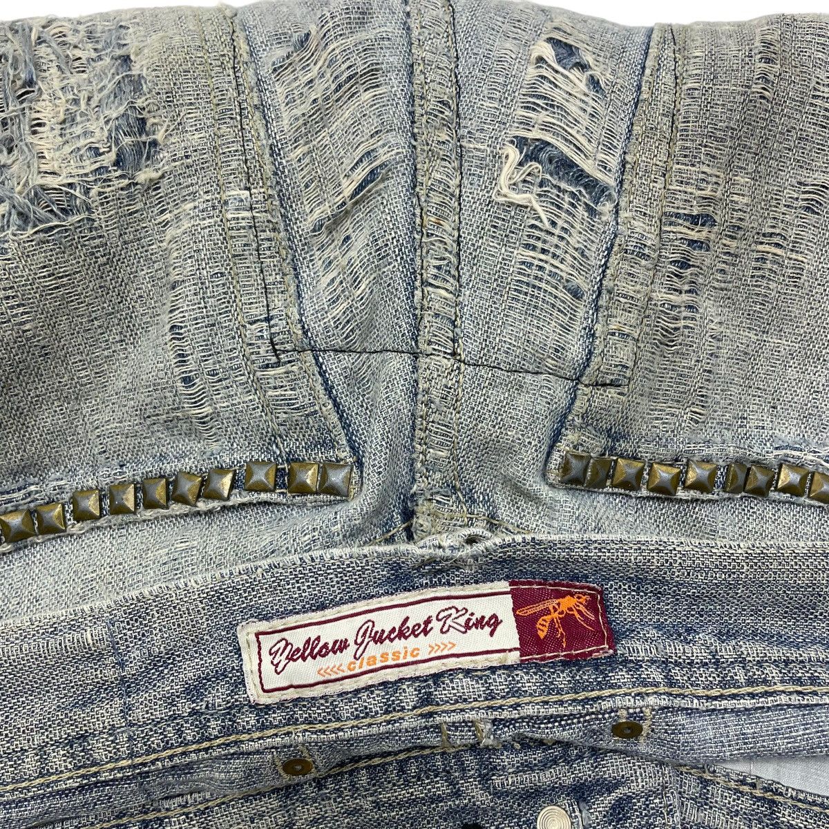 If Six Was Nine Trashed Japanese Brand Distressed Denim Jacket Size US 34 / EU 50 - 13 Thumbnail