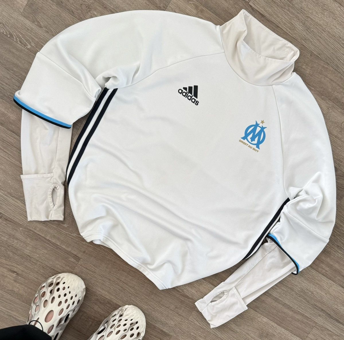 Adidas Olimpique Marseille Y2k Drill Rare Blokecore Soccer Jacket Size US L / EU 52-54 / 3 - 7 Thumbnail