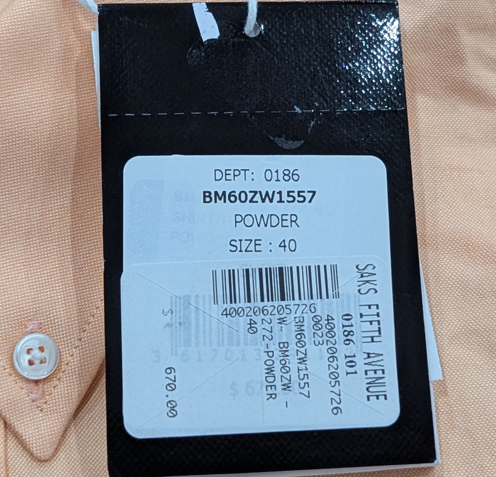 Givenchy GIVENCHY Cotton Button Up Shirt Powder 40 US 15.75 Size US M / EU 48-50 / 2 - 8 Thumbnail