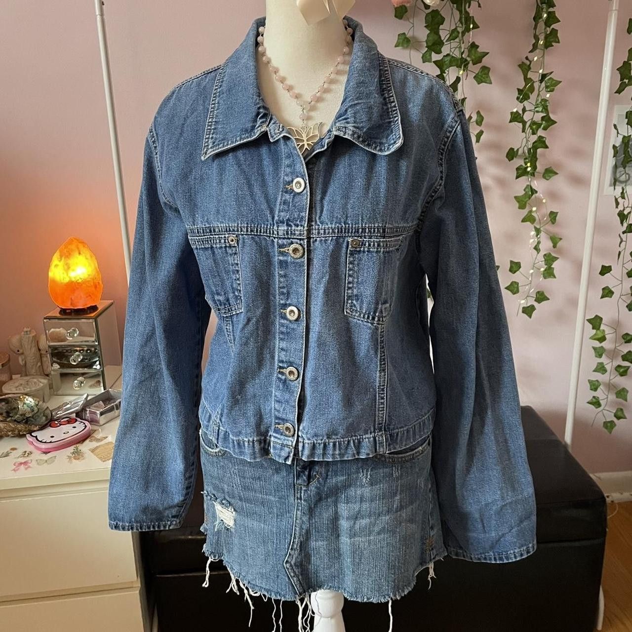 Vintage Vintage Cropped Denim Button Up Top Size L / US 10 / IT 46 - 3 Thumbnail