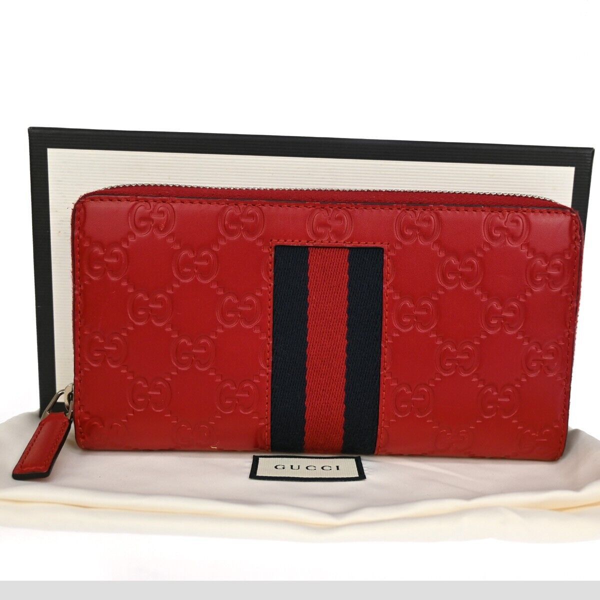 Gucci ssima Red Leather Wallet (Pre-Owned) Size ONE SIZE - 1 Thumbnail