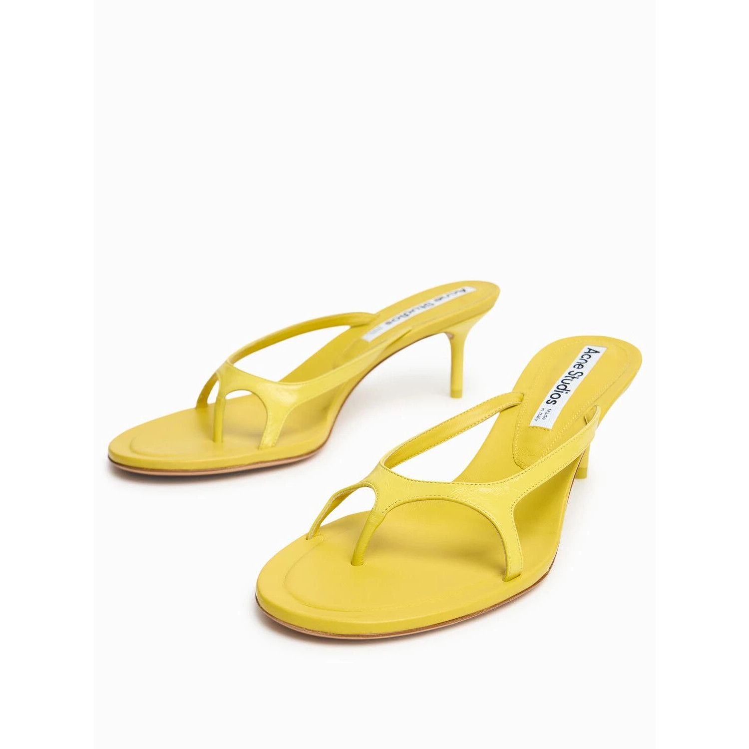 Acne Studios ACNE STUDIOS Yellow Leather 60mm Thong Sandals New & Authent Size US 9 / IT 39 - 2 Thumbnail