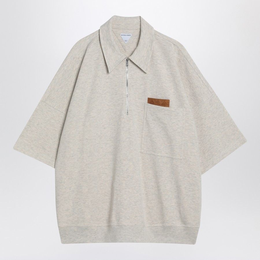 Bottega Veneta o1d2blof0825 Polo Shirt in Sea Salt Size US S / EU 44-46 / 1 - 1 Thumbnail