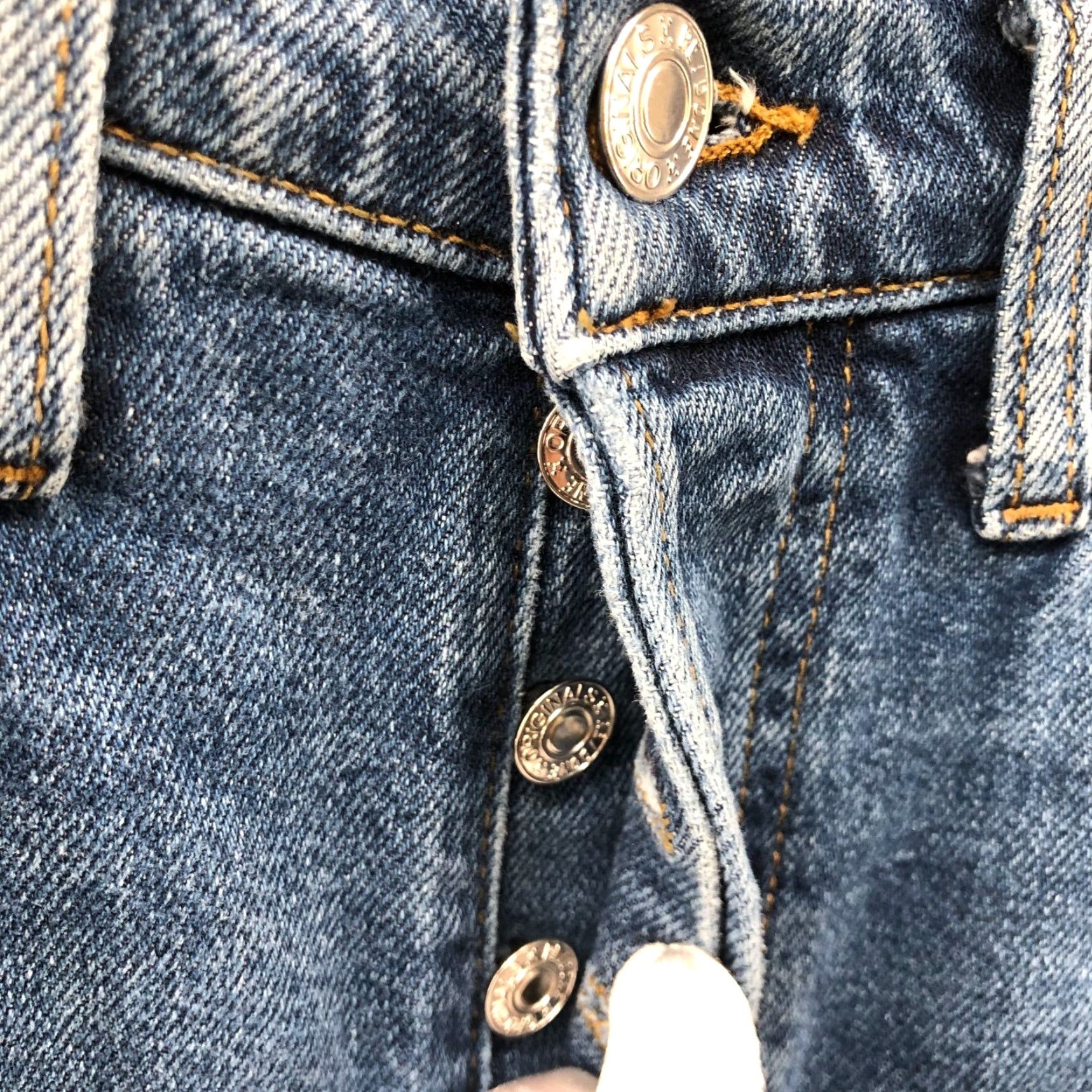 RE/DONE VINTAGE Re/Done 90s High Rise Ankle Crop Jeans Womens 26 Dark Stone Button Fly Blue Size 26" / US 2 / IT 38 - 5 Thumbnail
