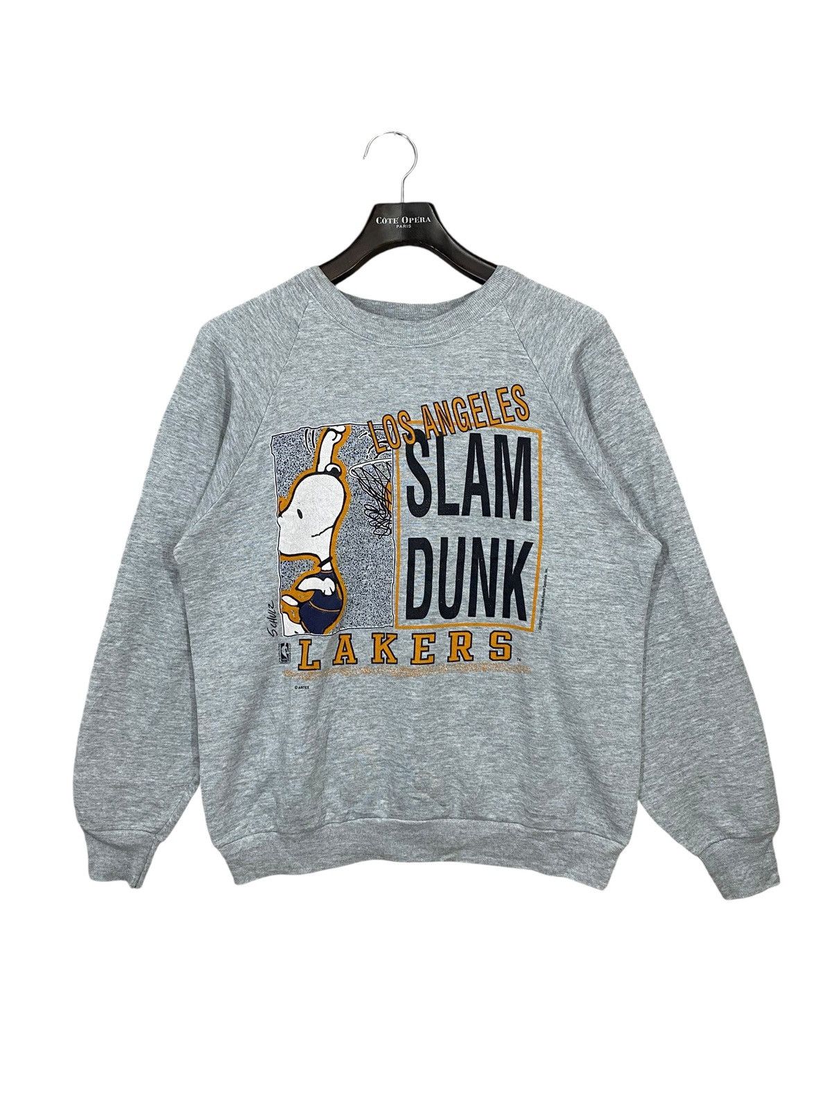 NBA Vintage 80s LAKERS X PEANUTS SWEATSHIRT CREWNECK Size US L / EU 52-54 / 3 - 1 Thumbnail
