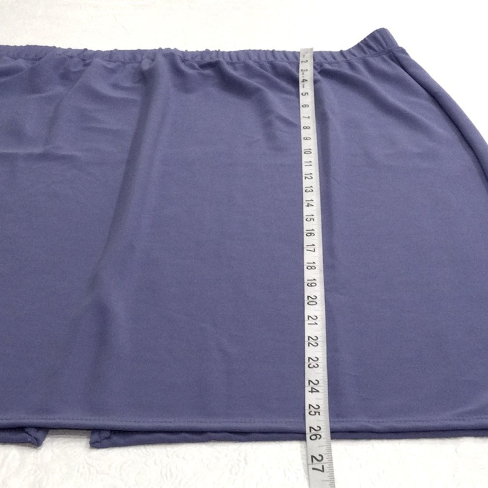 Other Susan Graver Purple Knee Length Split Back Straight Skirt 3X Size 42" / US 20 - 11 Thumbnail