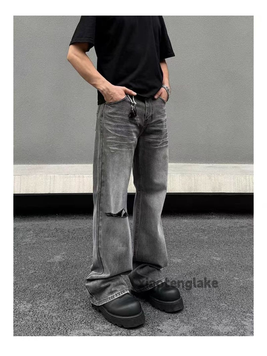 Jean × Vintage washed faded cleanfit yuppie utility ripped jeans Size US 32 / EU 48 - 4 Thumbnail
