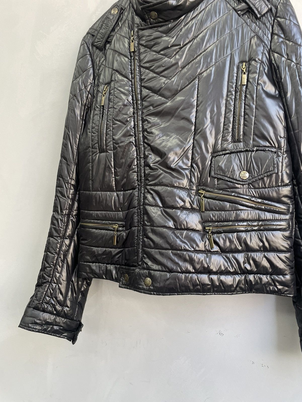Just Cavalli Rare Roberto Cavalli biker nylon jacket hype avant garde Size US XL / EU 56 / 4 - 3 Thumbnail