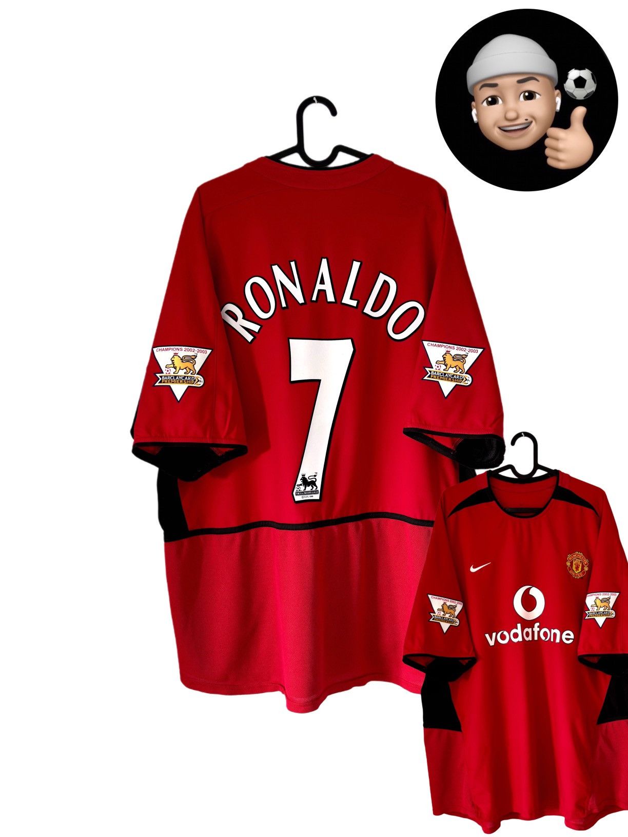 Nike × Vintage 2003 2004 Manchester Ronaldo Vintage Nike Home Soccer Jersey Size US XXL / EU 58 / 5 - 1 Thumbnail