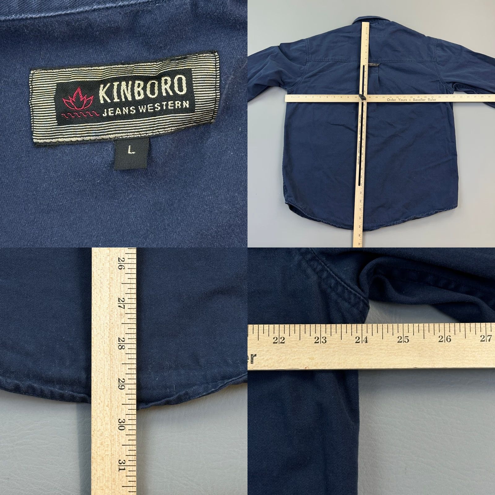 Vintage VINTAGE Kinboro Jeans Western Shirt Mens Large Heavyweight Snap Shacket Cowboy Shirt Size US L / EU 52-54 / 3 - 8 Thumbnail